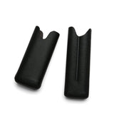 Black textured leather pen case, sleek design for luxury stationery storage