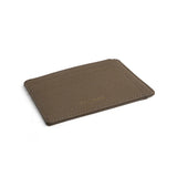 the close-up of the edge for the etoupe epsom leather card holder