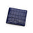 Blue crocodile pattern bifold wallet on a white background