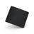 Black saffiano bifoldwallet on a white background