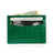 light green crocodile pattern card holder