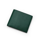 Green lizard pattern men wallet on a white background