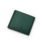 Green lizard pattern men wallet on a white background