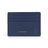 Navy blue cardholder with 'Hiram Beron' branding on a white background