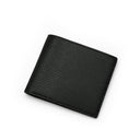 Black leather wallet on a white background