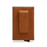 POP Up Card Case - Full Grain Italian Vegetable Tanned Leather (RFID Blocking)