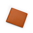 Brown leather wallet on a white background