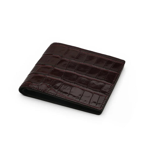 front of the burgundy bifold wallet