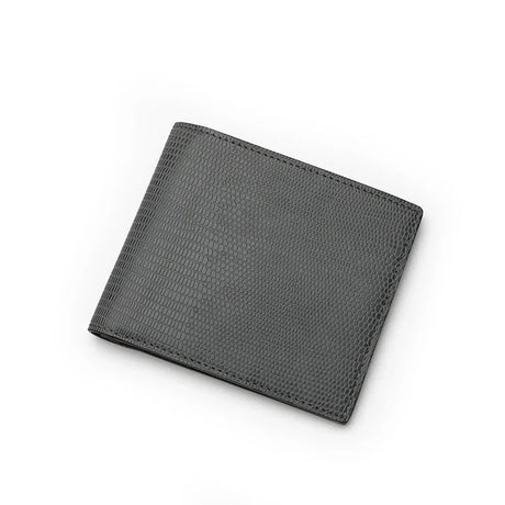 Gray lizard pattern wallet on a white background