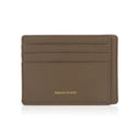 Etoupe leather cardholder with 'Hiram Beron' branding on a white background