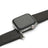 Smartwatch with a black leather strap on a white background
