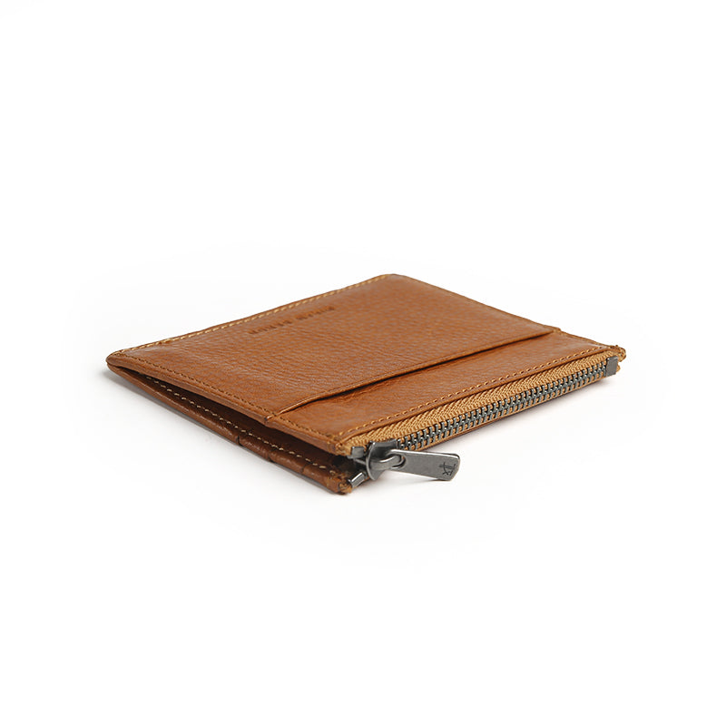 Full Grain Italian Vegetable Tanned Leather Zipper Case