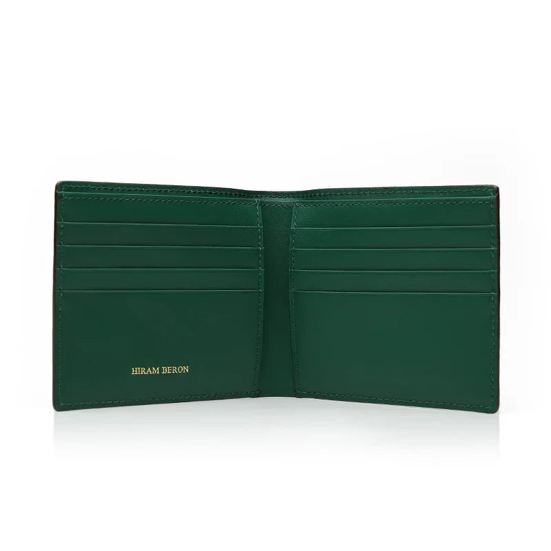 inside look of the green wallet