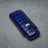 Luxury blue croc-embossed leather cigar case with gold plaque, premium travel accessory for enthusiasts