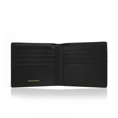 inside look of the black wallet with HIRAM BERON brand name on it