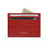 red crocodile pattern leather card holder