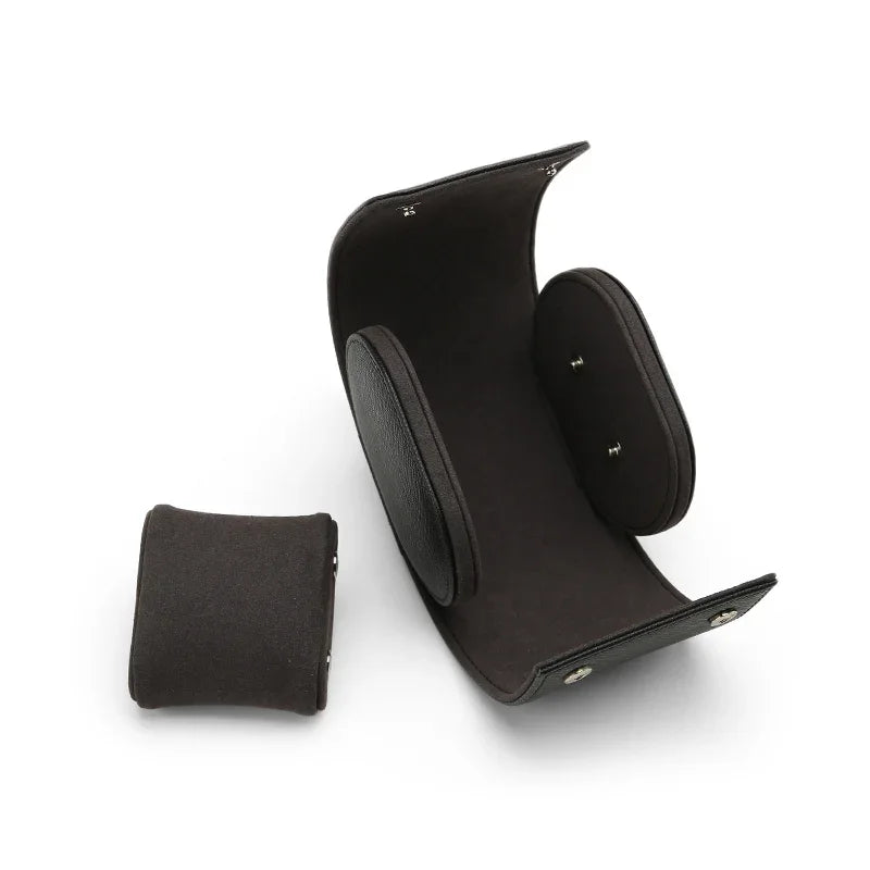 the black watch roll case with cushion beside