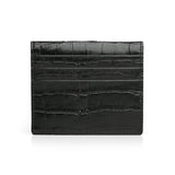 Black aligator cardholder on a white background
