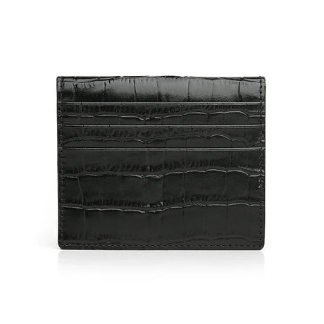 Black aligator cardholder on a white background