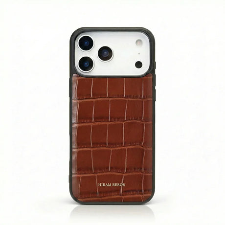 iPhone Case - Italian Calfskin with Embossed Crocodile Pattern (MagSafe)