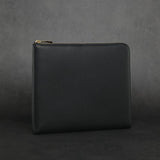 Zipper Clutch Bag - Top Grain Pebble Pattern Cow Leather from China