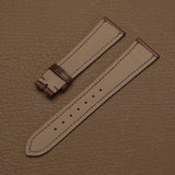French Haas Zermatt waterproof calfskin lining on custom Horween Chromexcel leather watch strap   