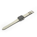 white epsom leather apple watch strap