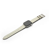 white epsom leather apple watch strap
