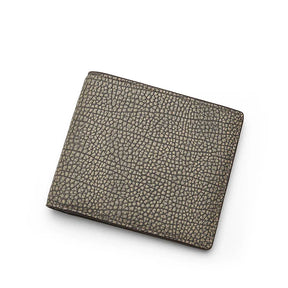 vintage pebble leather wallet on a white background