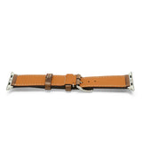 the lining of the brown watch strap