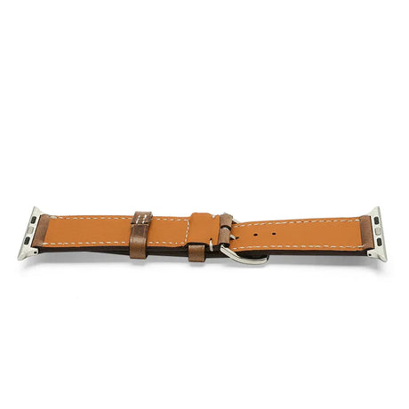the lining of the brown watch strap