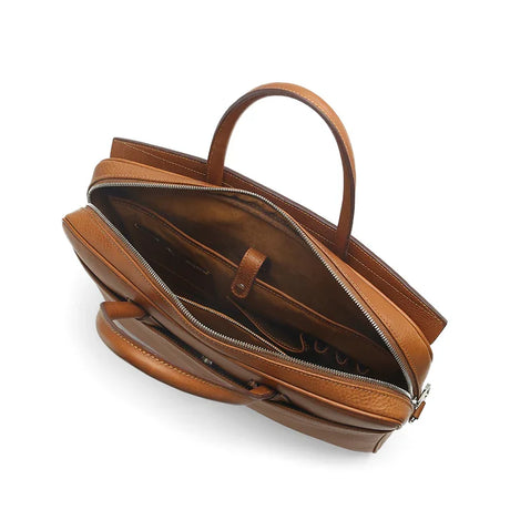 the inside look for the leather briefcase laptop bag