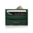 Green Cardholder with 2 credit card slots at front part and brand name HIRAM BERON on it