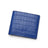 Blue aligator-patterned wallet on a white background