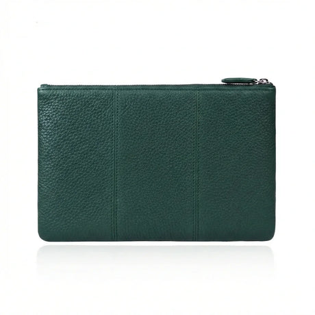 Zipper Cluth Bag - Top Grain Pebble Pattern Cow Leather from China