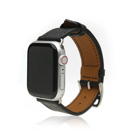 black leather apple watch band