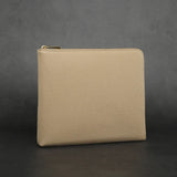 Zipper Clutch Bag - Top Grain Pebble Pattern Cow Leather from China