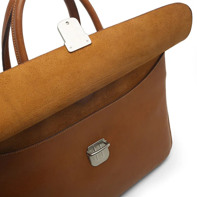 the close up of the back of the cover for the briefcase laptop bag