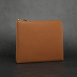 Zipper Clutch Bag - Top Grain Pebble Pattern Cow Leather from China