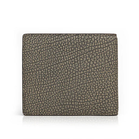 the back of the grey leather wallet