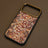 Phone case with Mottled Rust python skin on a brown background