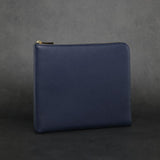 Zipper Clutch Bag - Top Grain Pebble Pattern Cow Leather from China