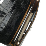 the inside look of the black crocodile pattern leather business folios