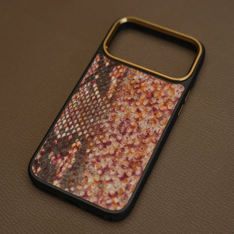 Detail shot of MagSafe Python Skin Phone case