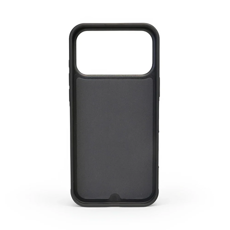 Black phone case on a white background