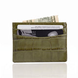 oliva crocodile pattern card holder
