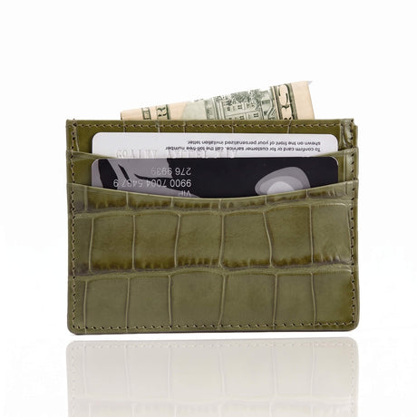 oliva crocodile pattern card holder