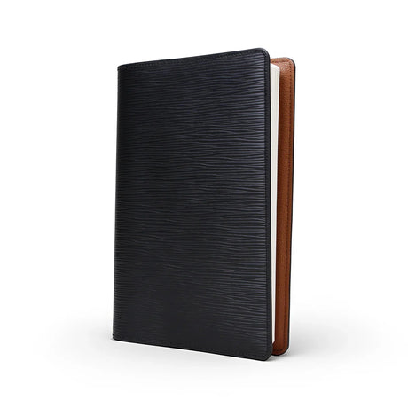 black EPI leather notebook cover
