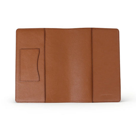 brown leather notebook cover