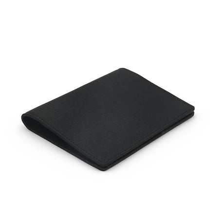 Side view of luxury saffiano leather passport wallet for private label branding, HIRAM BERON leather atelier